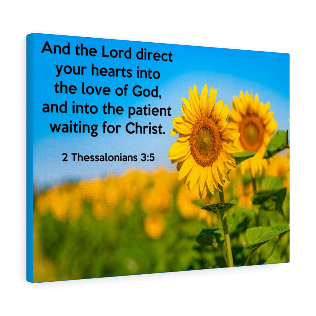Scripture Walls Waiting For Christ 2 Thessalonians 3:5 Bible Verse Canvas Christian Wall Art Ready to Hang Unframed-Express Your Love Gifts