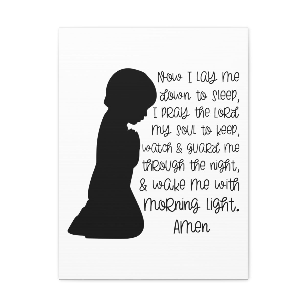 Wake Me With Morning Psalms 4:8 Christian Wall Art Print Ready to Hang Unframed-Express Your Love Gifts