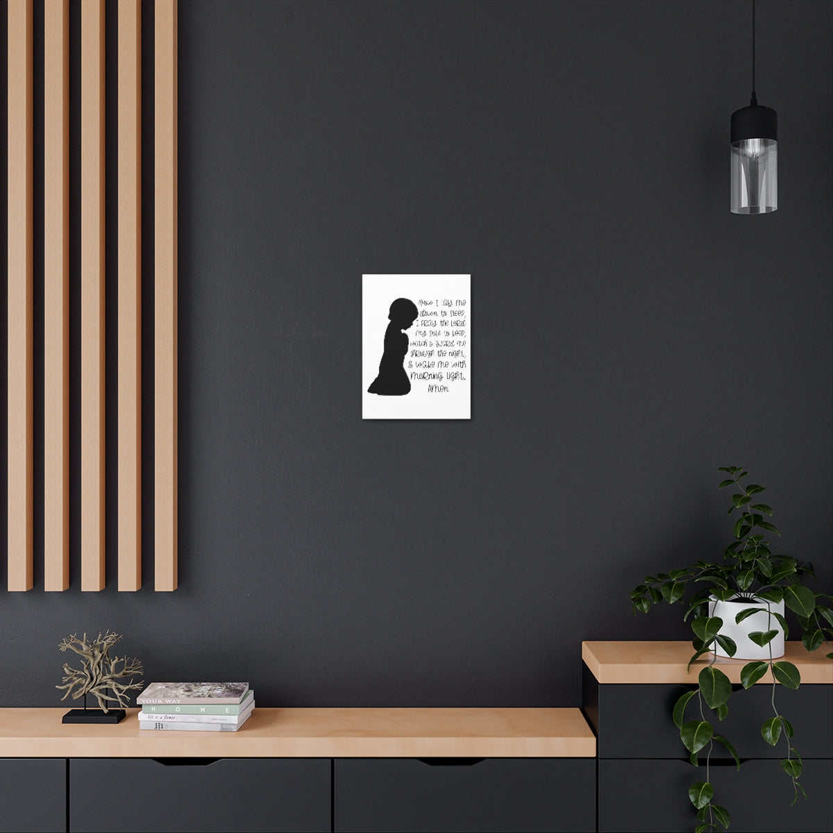 Scripture Walls Wake Me With Morning Psalms 4:8 Christian Wall Art Print Ready to Hang Unframed-Express Your Love Gifts