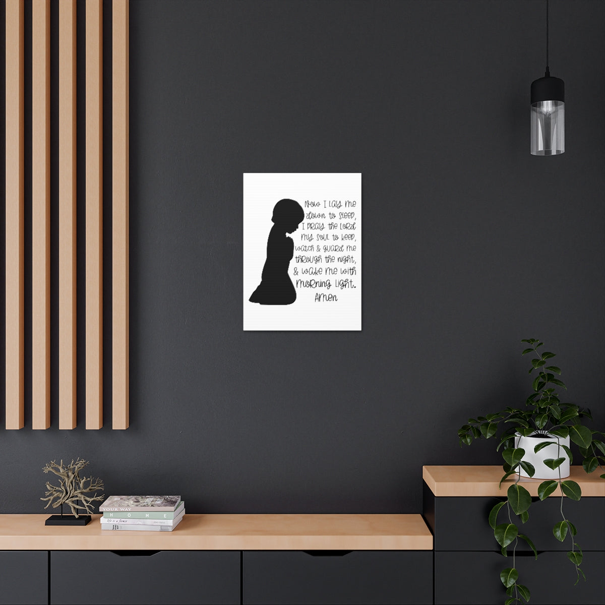 Scripture Walls Wake Me With Morning Psalms 4:8 Christian Wall Art Print Ready to Hang Unframed-Express Your Love Gifts