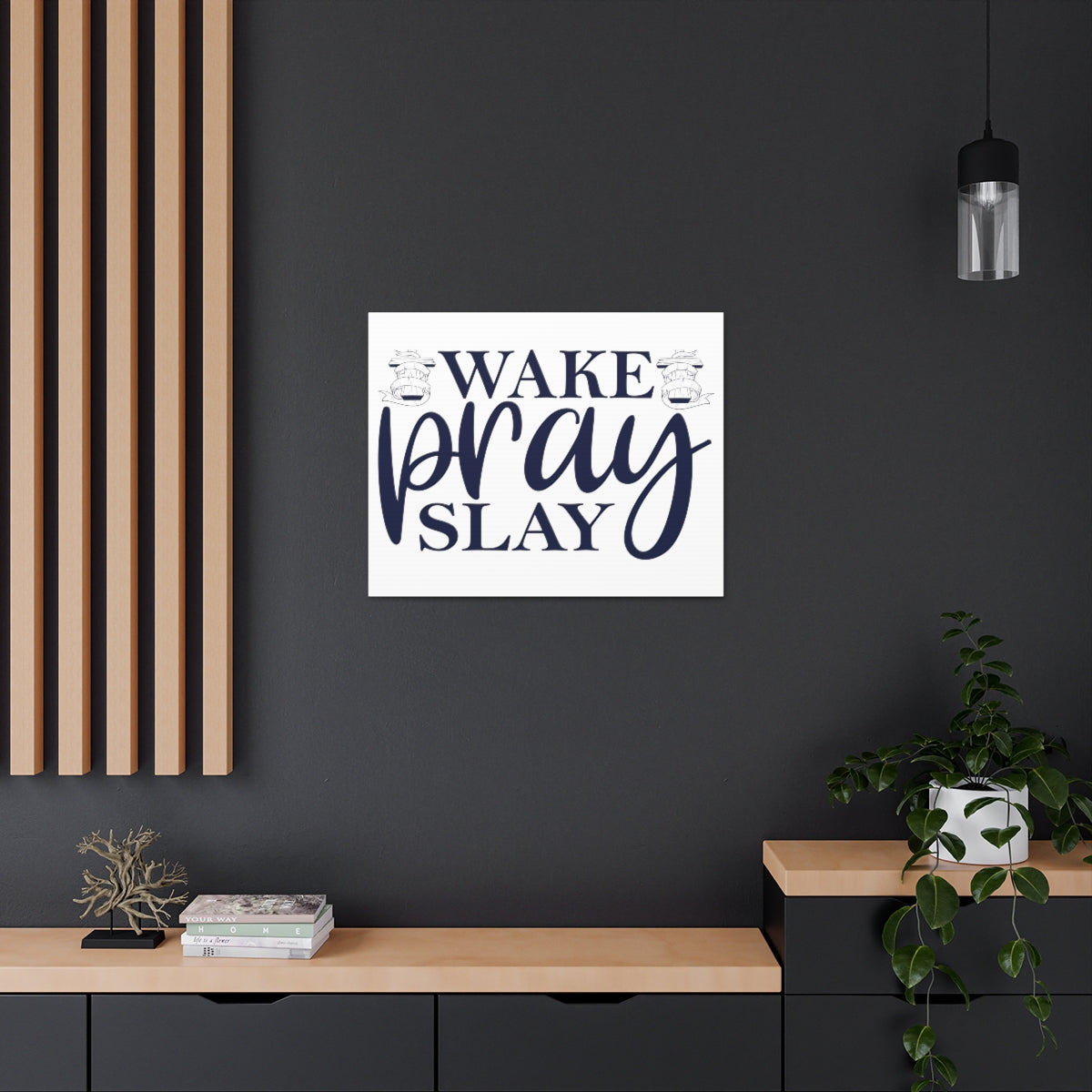 Scripture Walls Wake Pray & Slay Colossians 1:9 Christian Wall Art Print Ready to Hang Unframed-Express Your Love Gifts