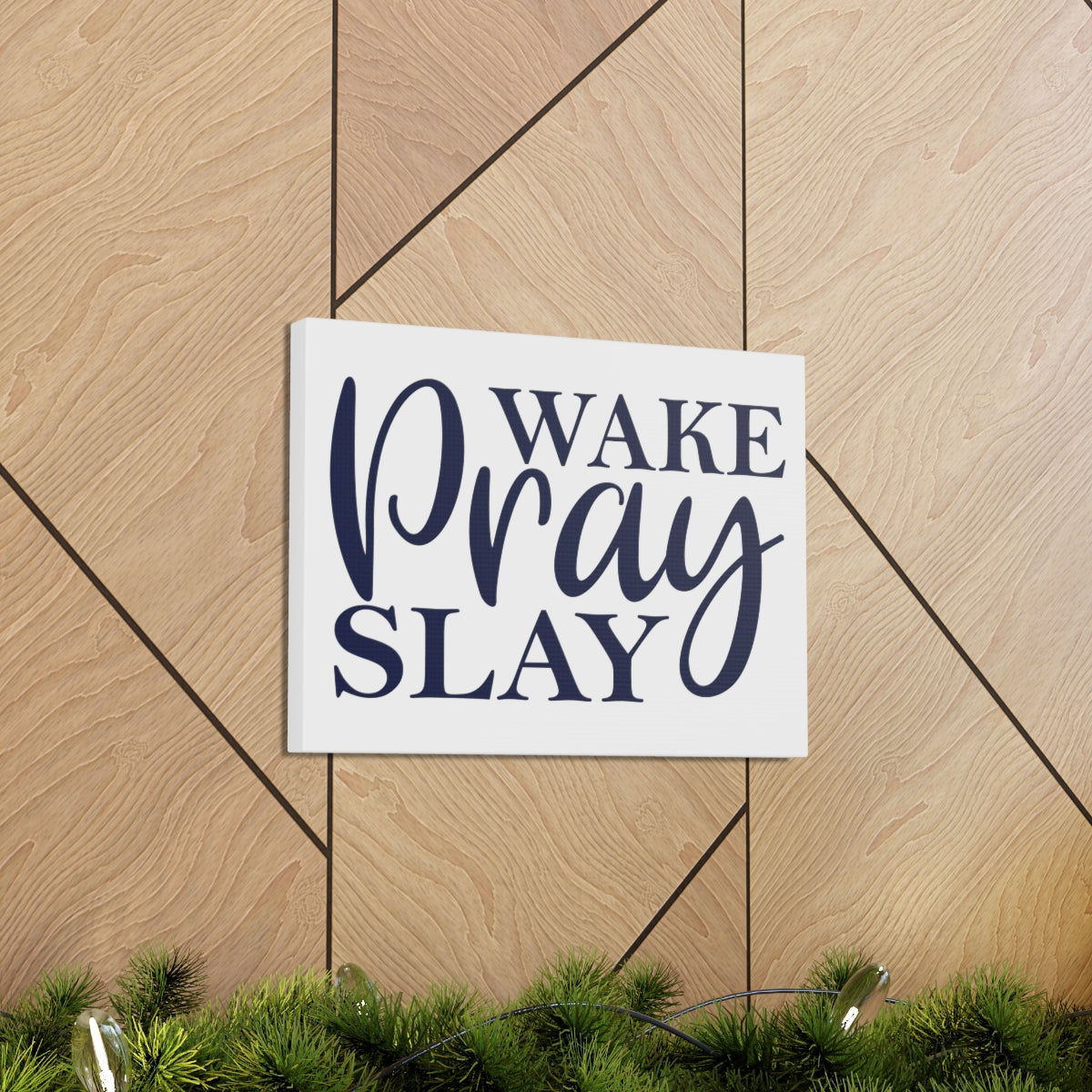Scripture Walls Wake Pray Slay 2 Timothy 1:3 Christian Wall Art Print Ready to Hang Unframed-Express Your Love Gifts