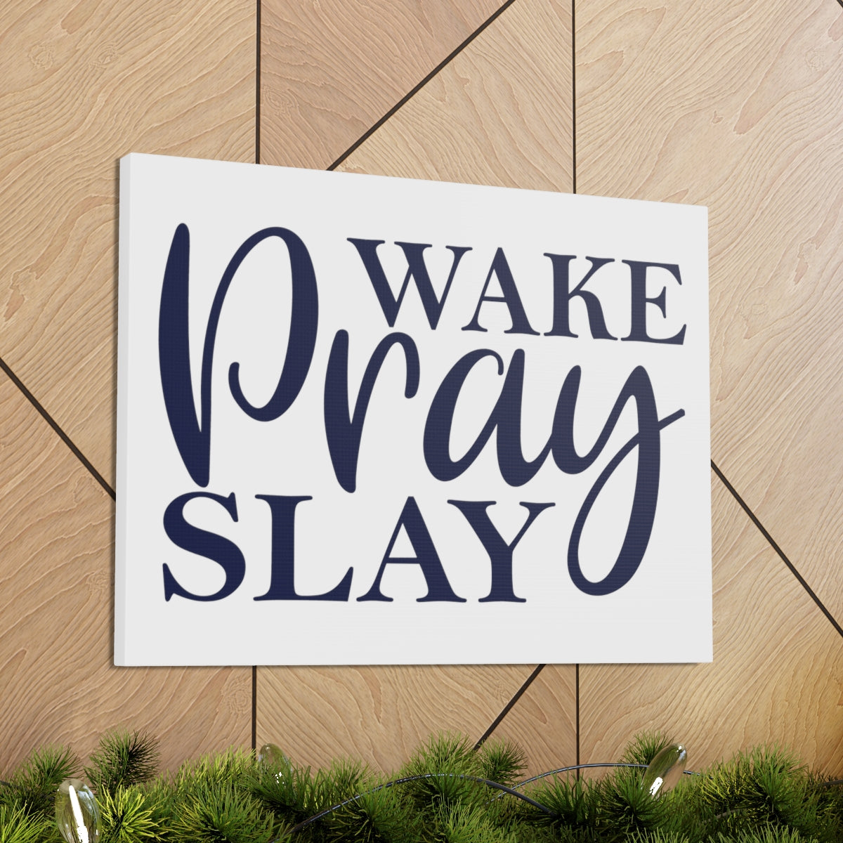 Scripture Walls Wake Pray Slay 2 Timothy 1:3 Christian Wall Art Print Ready to Hang Unframed-Express Your Love Gifts