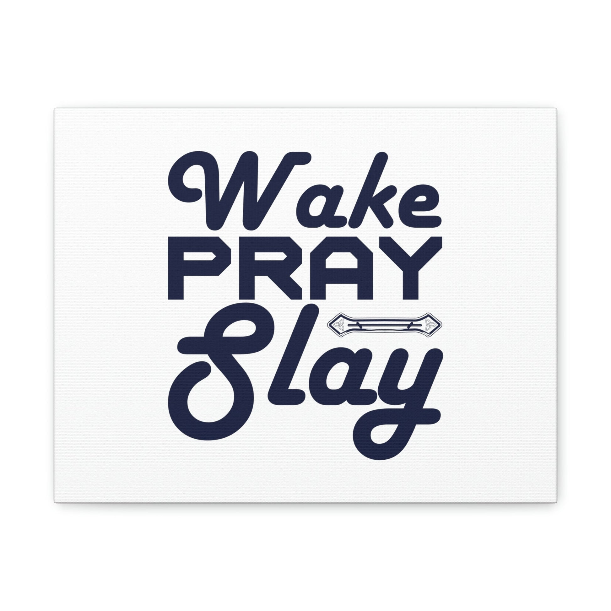 Wake, Pray, Slay Luke 21:36 Ornament Bar Christian Wall Art Bible Verse Print Ready to Hang Unframed-Express Your Love Gifts