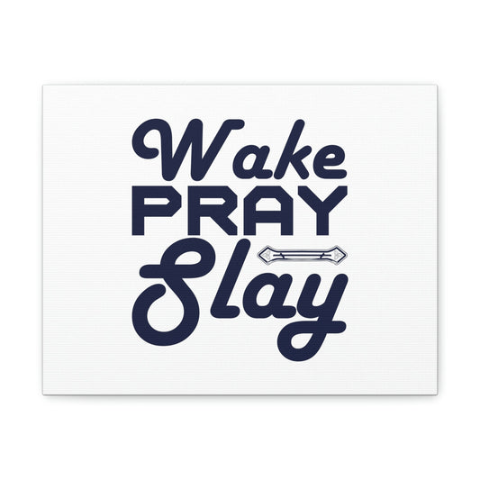 Wake, Pray, Slay Luke 21:36 Ornament Bar Christian Wall Art Bible Verse Print Ready to Hang Unframed-Express Your Love Gifts