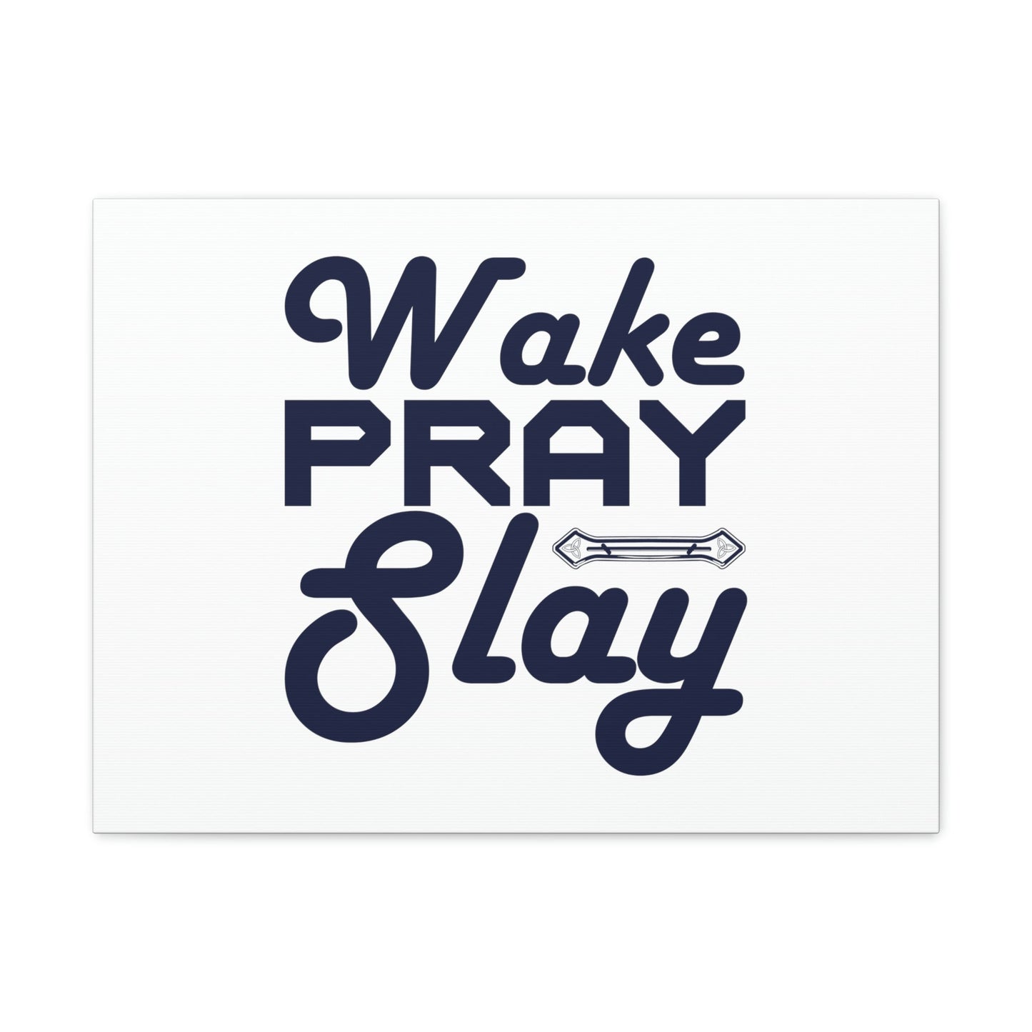 Wake, Pray, Slay Luke 21:36 Ornament Bar Christian Wall Art Bible Verse Print Ready to Hang Unframed-Express Your Love Gifts