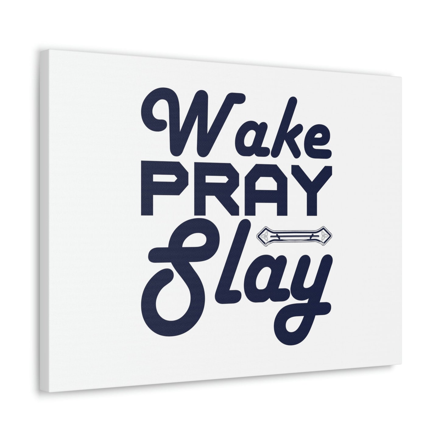 Wake, Pray, Slay Luke 21:36 Ornament Bar Christian Wall Art Bible Verse Print Ready to Hang Unframed-Express Your Love Gifts