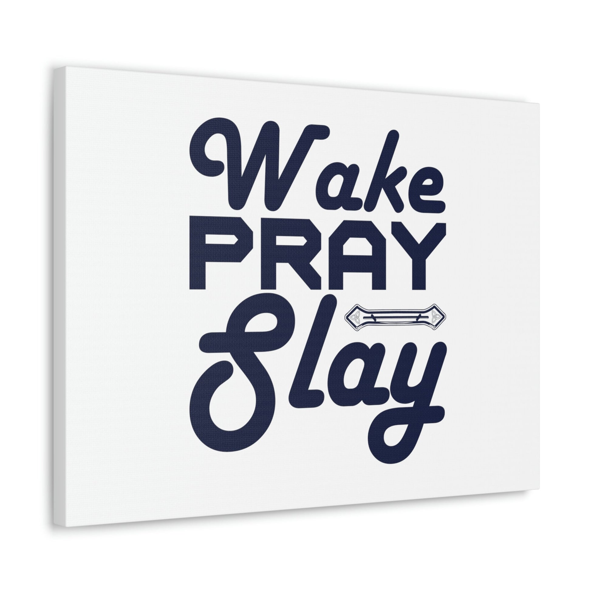 Wake, Pray, Slay Luke 21:36 Ornament Bar Christian Wall Art Bible Verse Print Ready to Hang Unframed-Express Your Love Gifts
