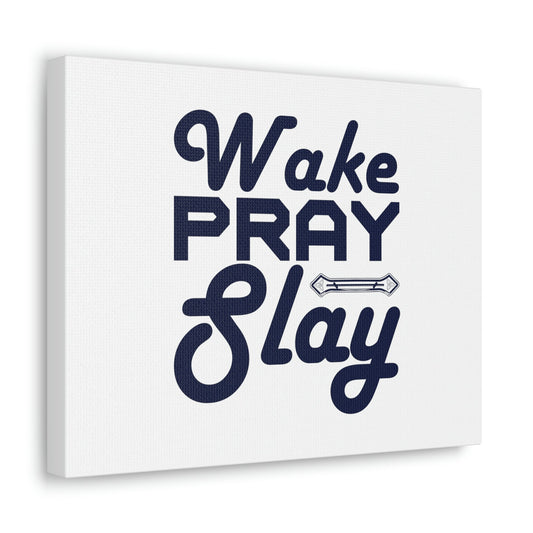 Wake, Pray, Slay Luke 21:36 Ornament Bar Christian Wall Art Bible Verse Print Ready to Hang Unframed-Express Your Love Gifts