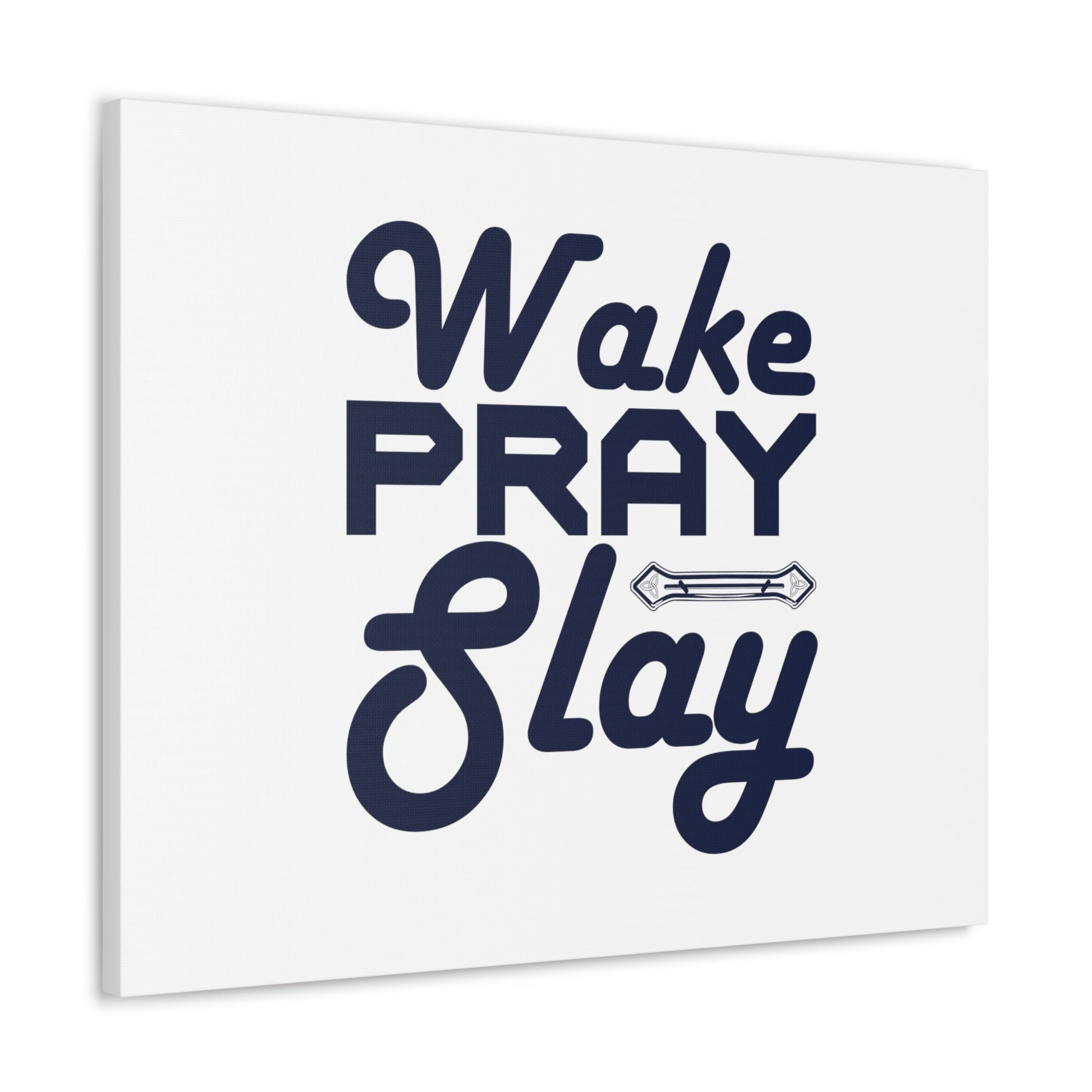 Wake, Pray, Slay Luke 21:36 Ornament Bar Christian Wall Art Bible Verse Print Ready to Hang Unframed-Express Your Love Gifts