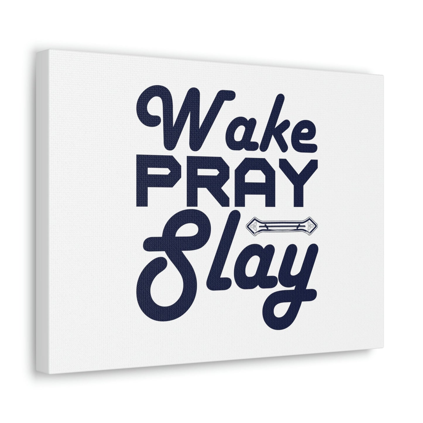 Wake, Pray, Slay Luke 21:36 Ornament Bar Christian Wall Art Bible Verse Print Ready to Hang Unframed-Express Your Love Gifts