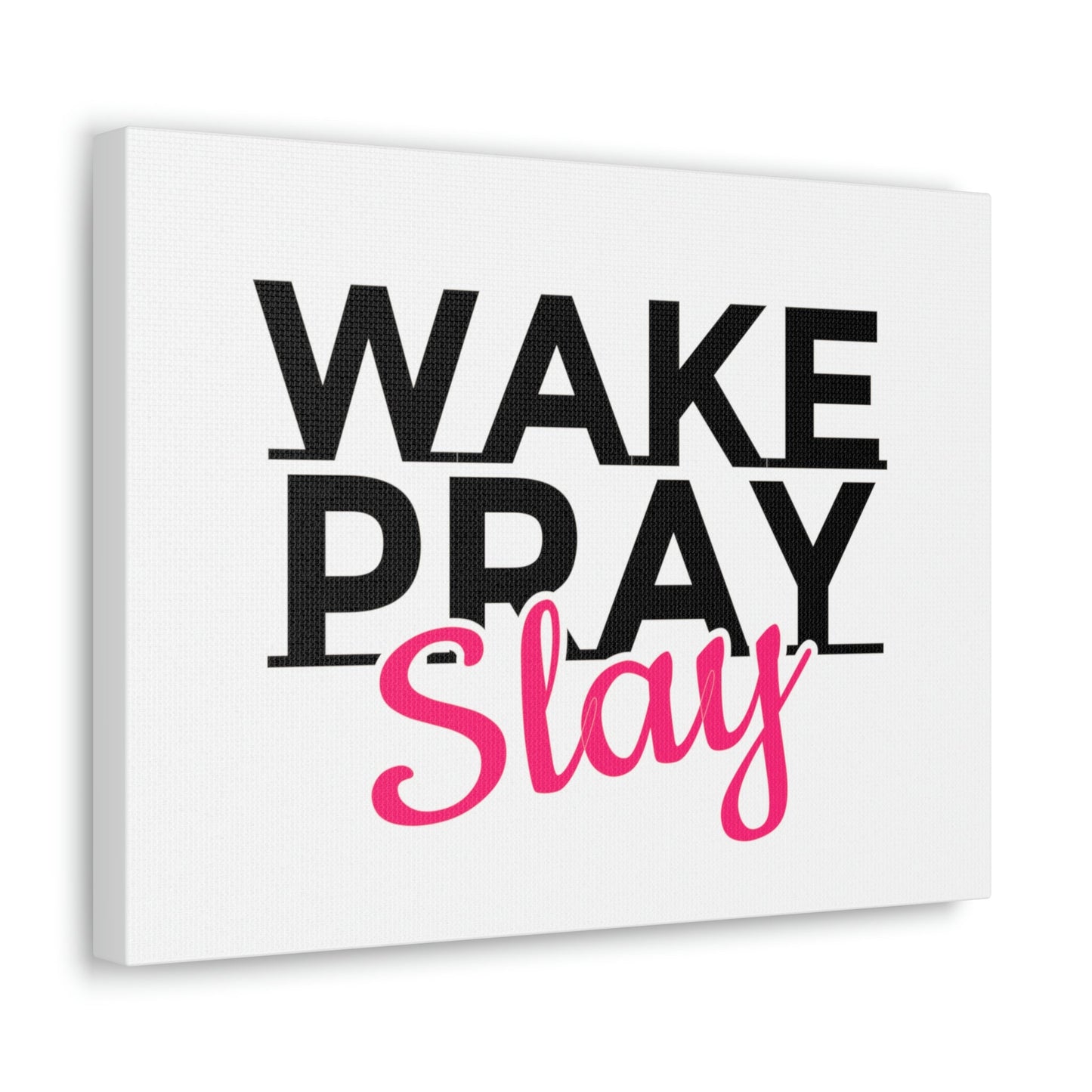 Scripture Walls Wake Pray Slay Psalm 143:8 Christian Wall Art Print Ready to Hang Unframed-Express Your Love Gifts