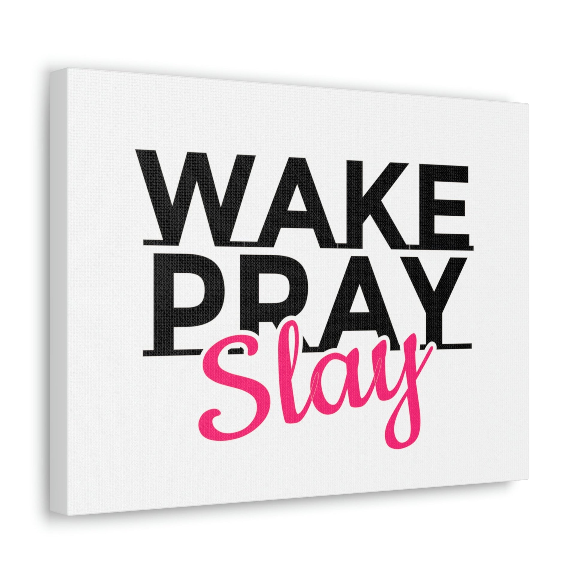Scripture Walls Wake Pray Slay Psalm 143:8 Christian Wall Art Print Ready to Hang Unframed-Express Your Love Gifts