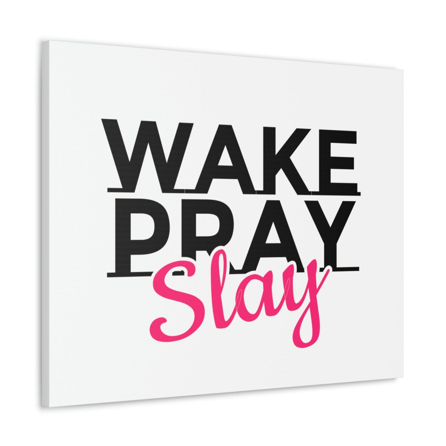 Scripture Walls Wake Pray Slay Psalm 143:8 Christian Wall Art Print Ready to Hang Unframed-Express Your Love Gifts