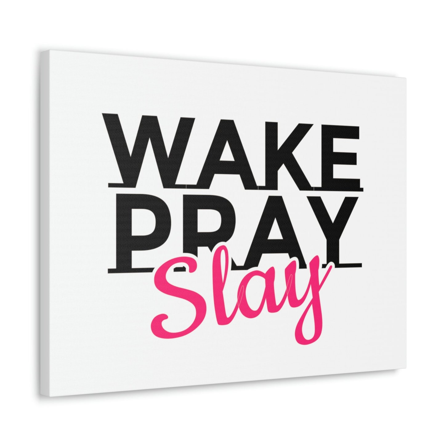Scripture Walls Wake Pray Slay Psalm 143:8 Christian Wall Art Print Ready to Hang Unframed-Express Your Love Gifts