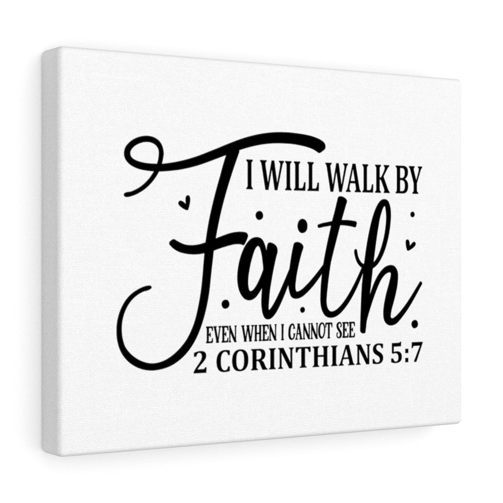 Walk By 2 Corinthians 5:7 Bible Verse Canvas Christian Wall Art Ready to Hang Unframed-Express Your Love Gifts