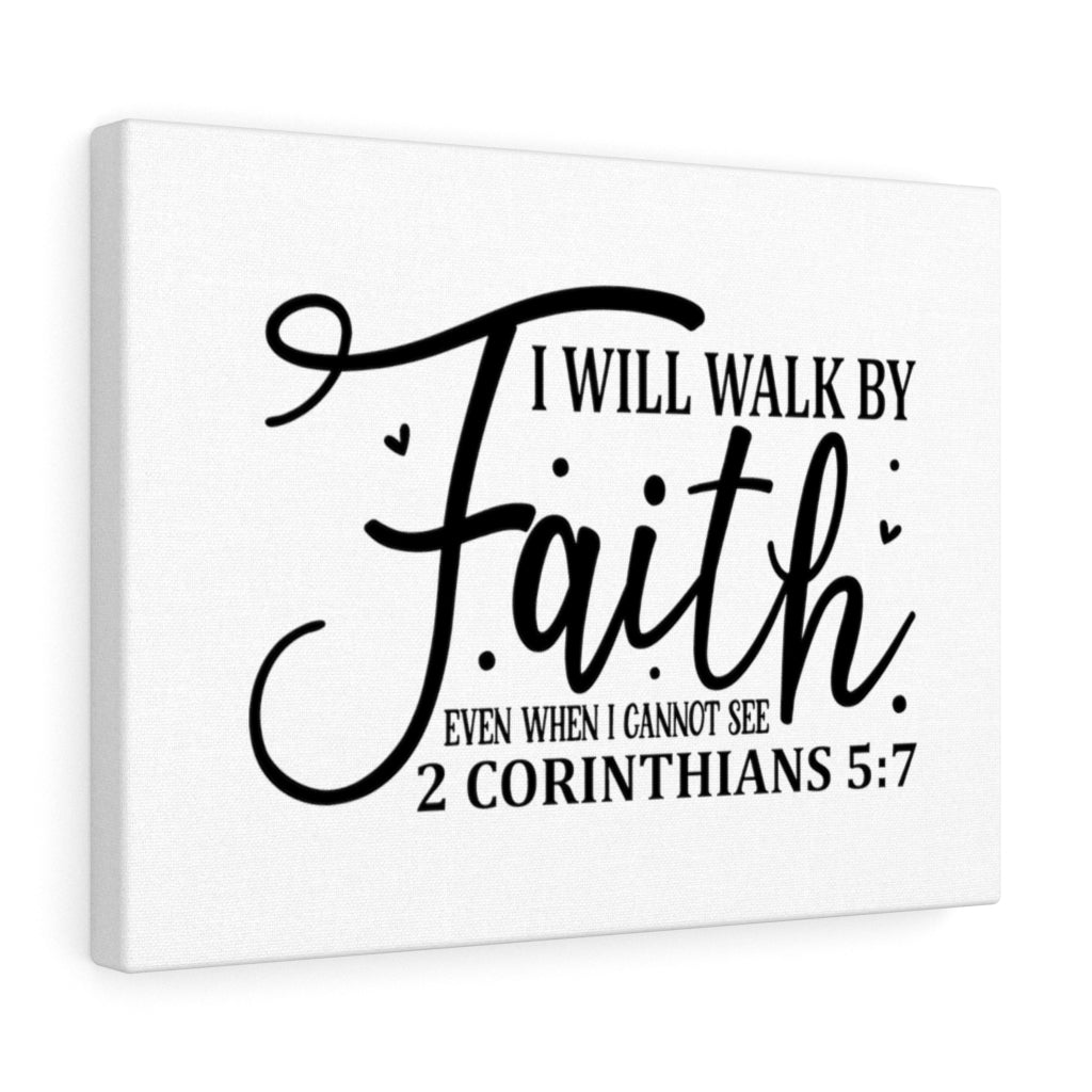 Walk By 2 Corinthians 5:7 Bible Verse Canvas Christian Wall Art Ready to Hang Unframed-Express Your Love Gifts