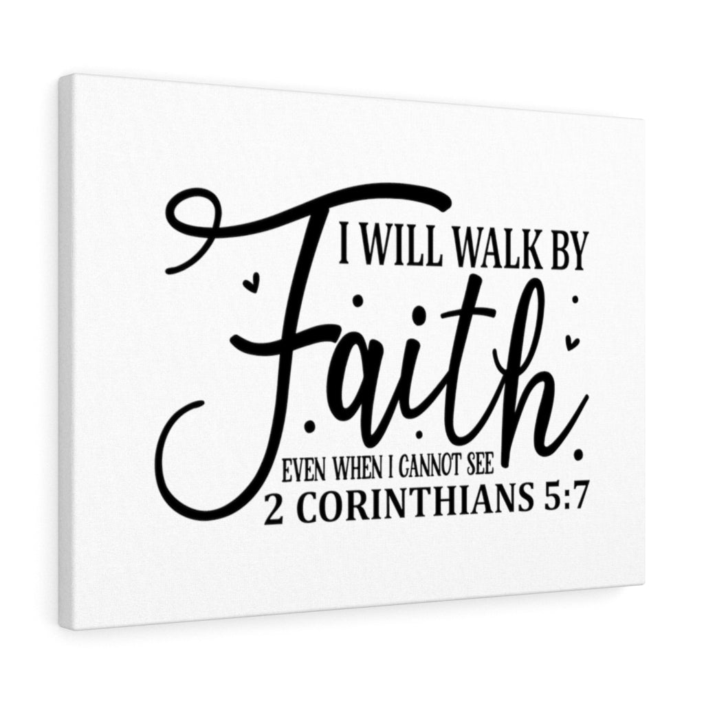 Walk By 2 Corinthians 5:7 Bible Verse Canvas Christian Wall Art Ready to Hang Unframed-Express Your Love Gifts