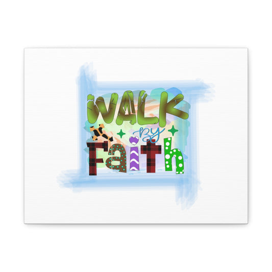 Walk By Faith 1 John 5:4 Christian Wall Art Bible Verse Print Ready to Hang Unframed-Express Your Love Gifts