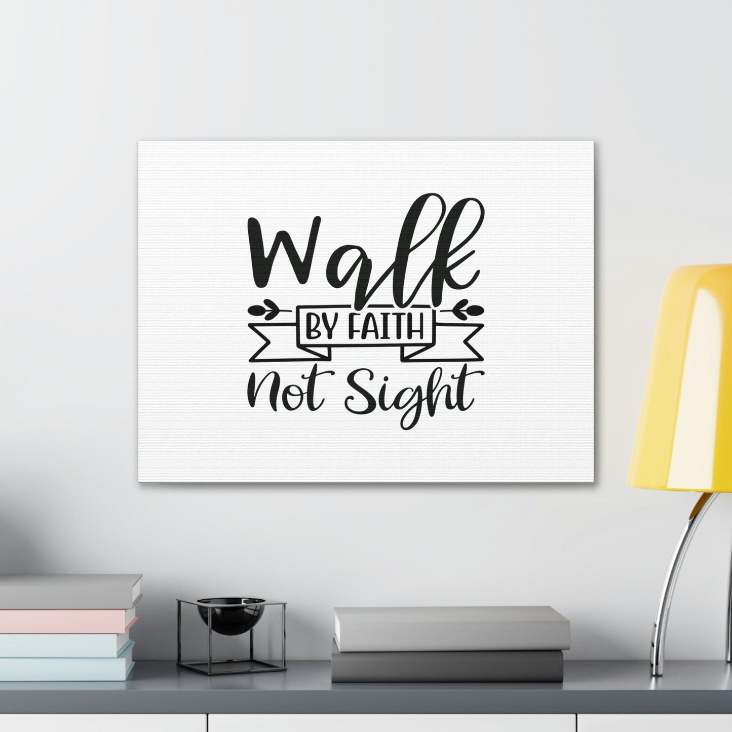 Walk By Faith 2 Corinthians 5:7 Banner Christian Wall Art Bible Verse Print Ready to Hang Unframed-Express Your Love Gifts
