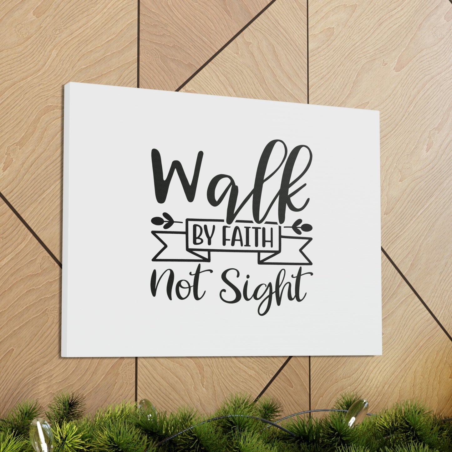 Walk By Faith 2 Corinthians 5:7 Banner Christian Wall Art Bible Verse Print Ready to Hang Unframed-Express Your Love Gifts