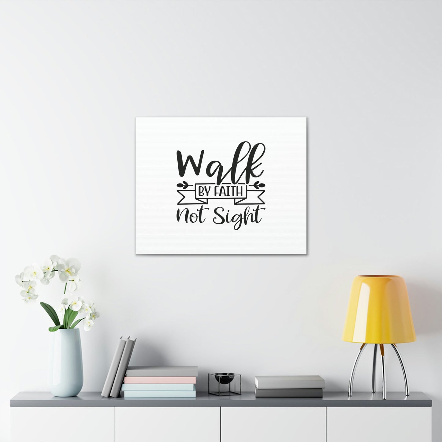 Walk By Faith 2 Corinthians 5:7 Banner Christian Wall Art Bible Verse Print Ready to Hang Unframed-Express Your Love Gifts