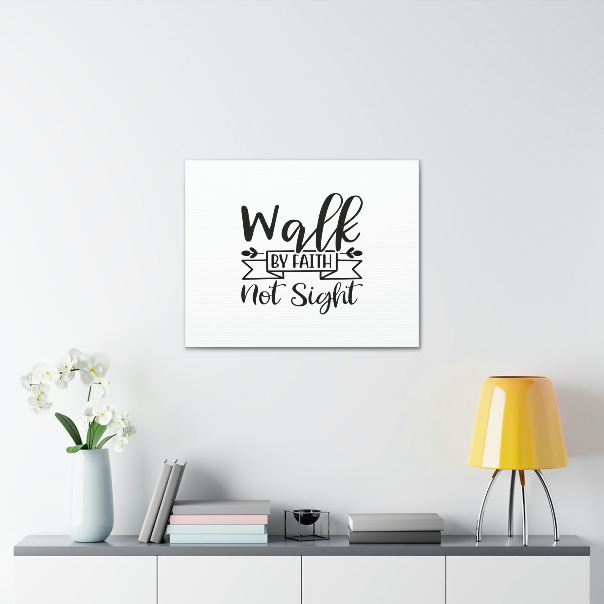 Walk By Faith 2 Corinthians 5:7 Banner Christian Wall Art Bible Verse Print Ready to Hang Unframed-Express Your Love Gifts