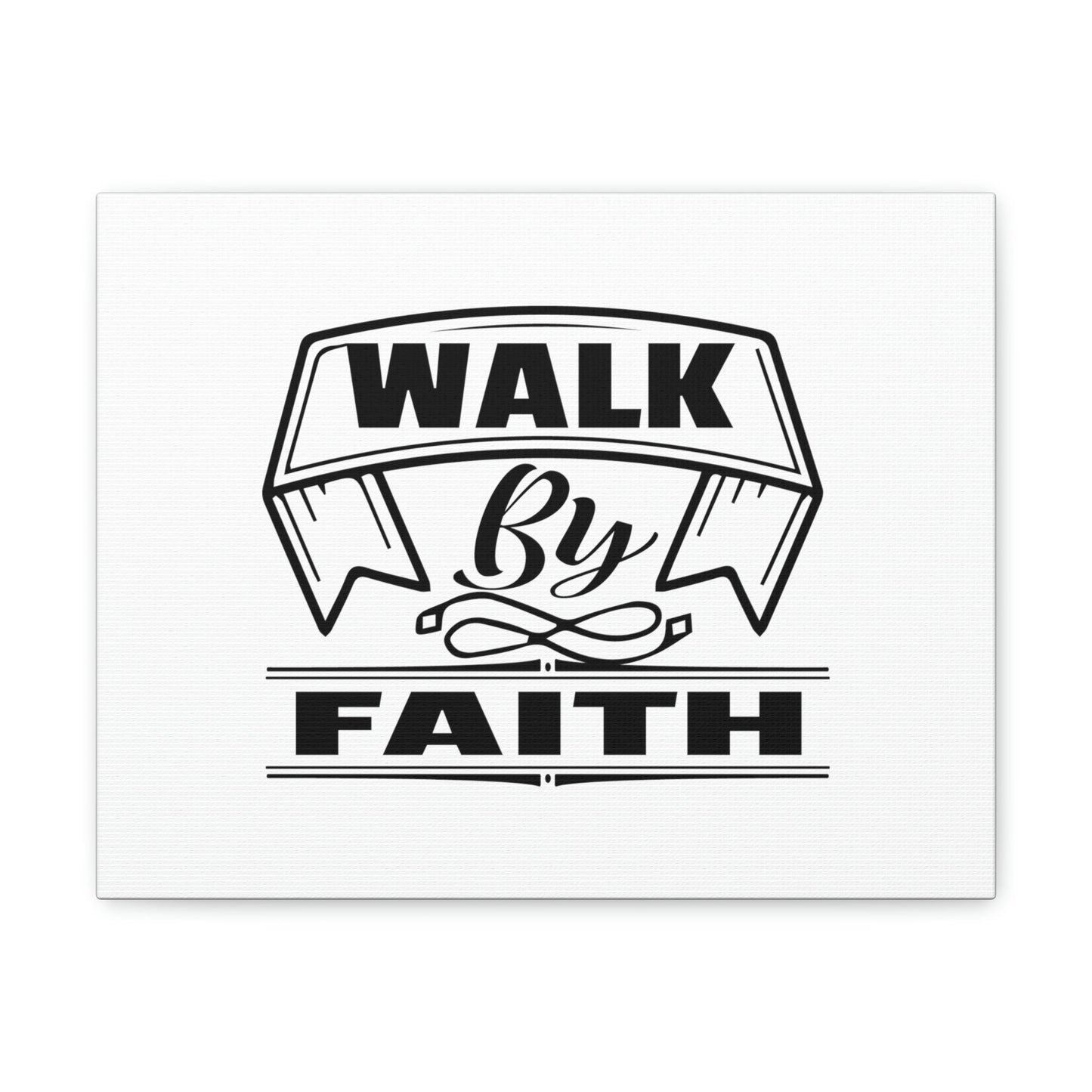 Walk By Faith 2 Corinthians 5:7 Banner Ornamental Christian Wall Art Bible Verse Print Ready to Hang Unframed-Express Your Love Gifts