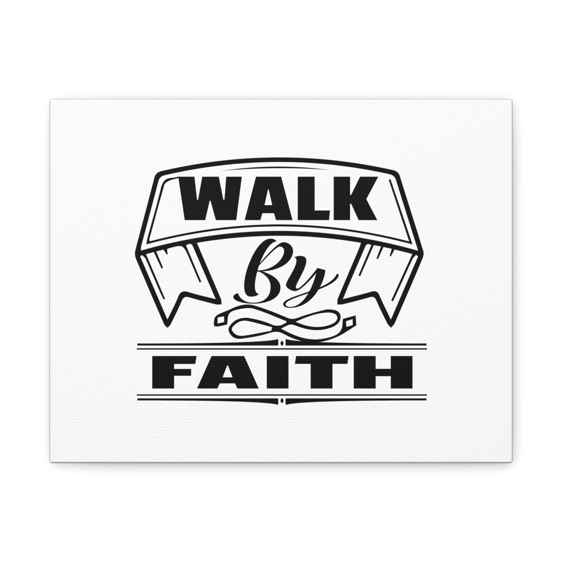 Walk By Faith 2 Corinthians 5:7 Banner Ornamental Christian Wall Art Bible Verse Print Ready to Hang Unframed-Express Your Love Gifts