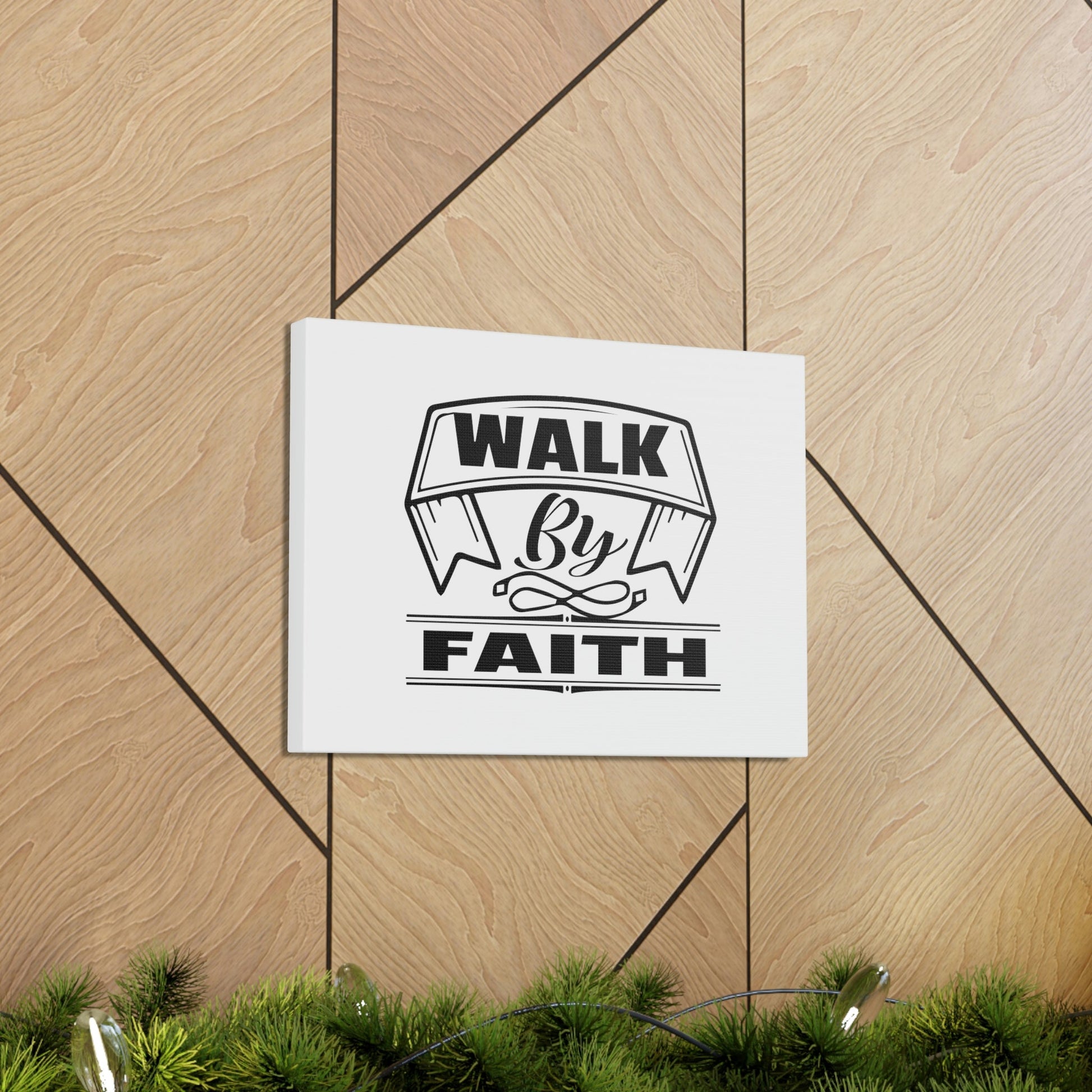 Walk By Faith 2 Corinthians 5:7 Banner Ornamental Christian Wall Art Bible Verse Print Ready to Hang Unframed-Express Your Love Gifts