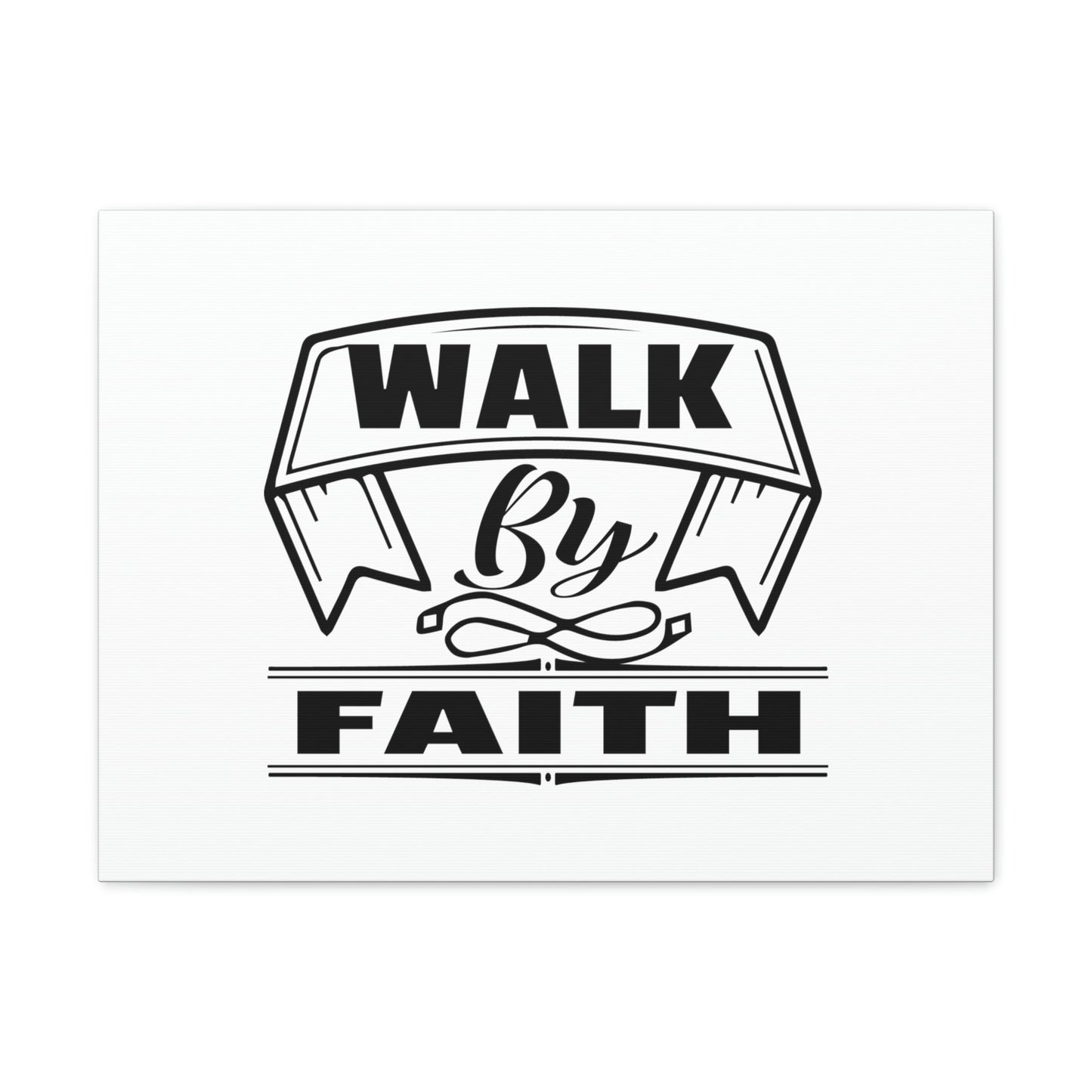 Walk By Faith 2 Corinthians 5:7 Banner Ornamental Christian Wall Art Bible Verse Print Ready to Hang Unframed-Express Your Love Gifts