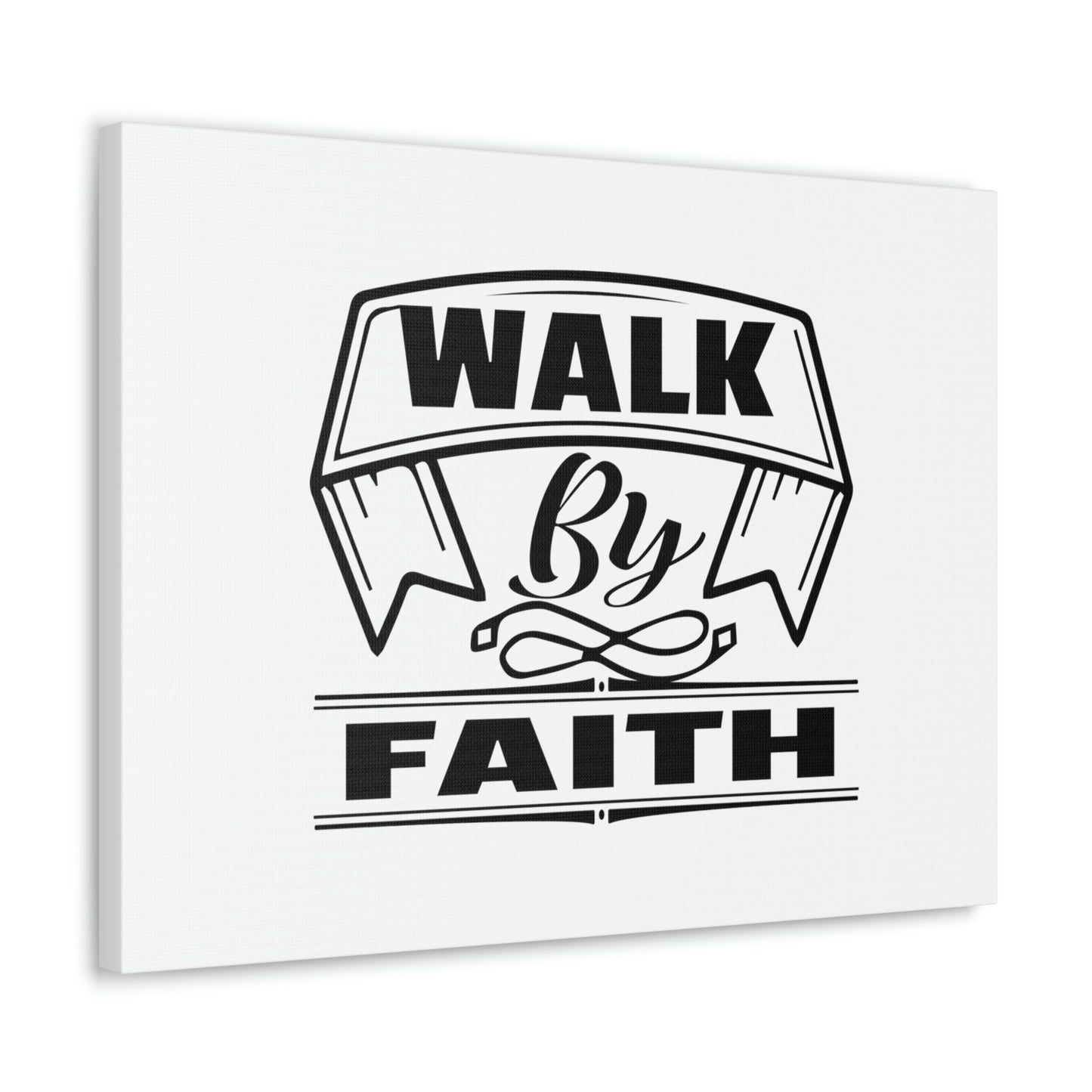 Walk By Faith 2 Corinthians 5:7 Banner Ornamental Christian Wall Art Bible Verse Print Ready to Hang Unframed-Express Your Love Gifts