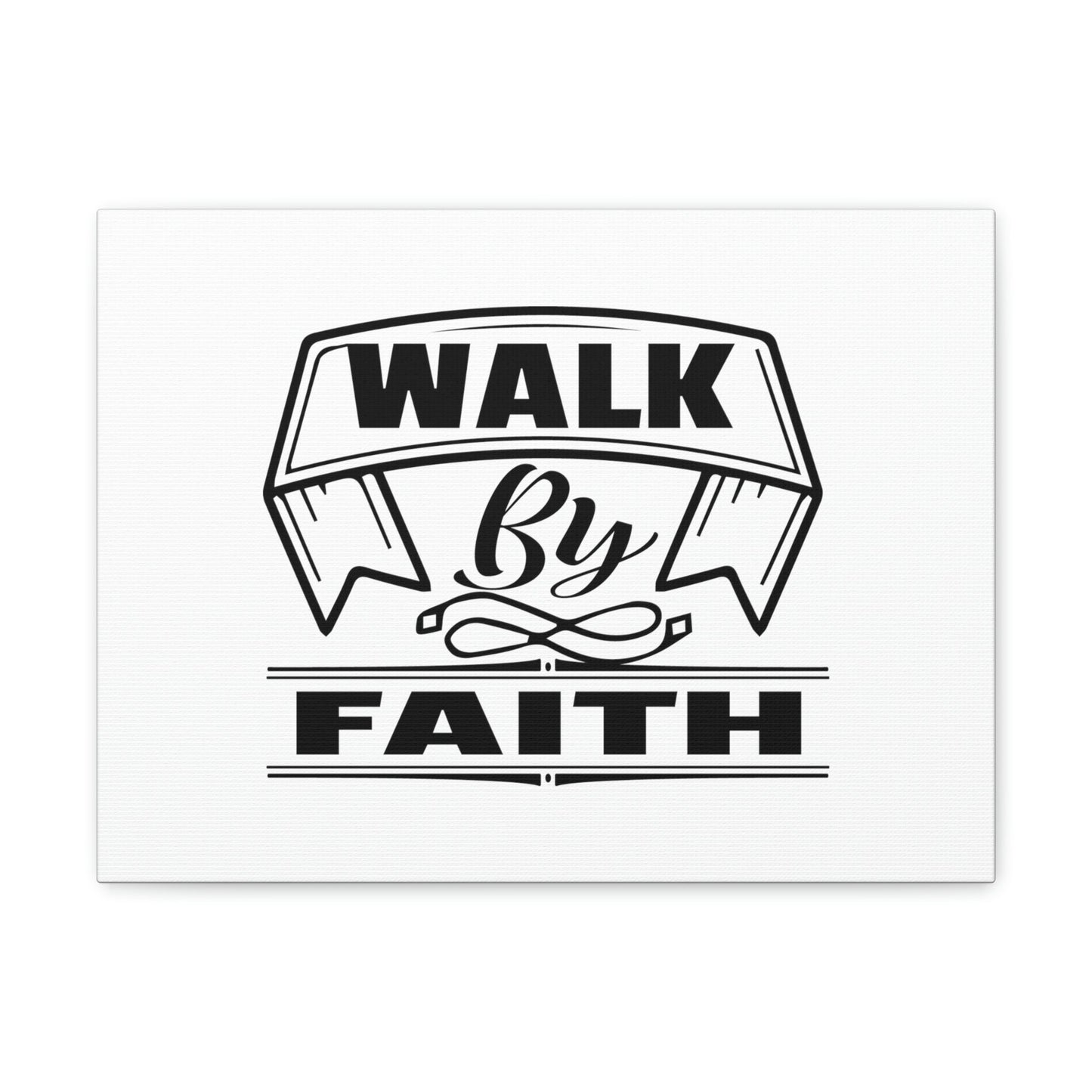Walk By Faith 2 Corinthians 5:7 Banner Ornamental Christian Wall Art Bible Verse Print Ready to Hang Unframed-Express Your Love Gifts