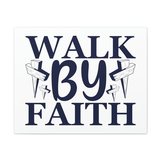 Walk By Faith 2 Corinthians 5:7 Christian Wall Art Print Ready to Hang Unframed-Express Your Love Gifts