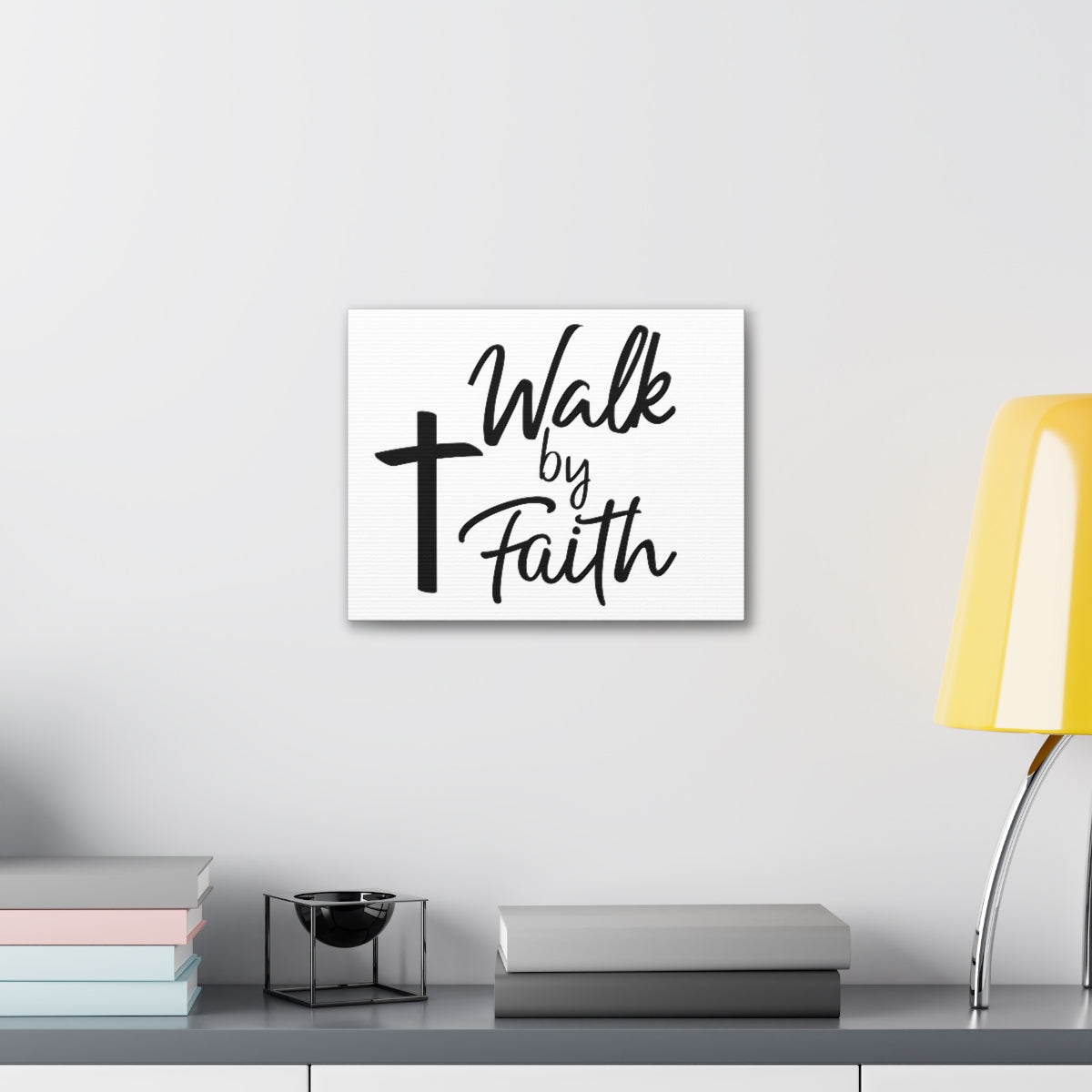 Scripture Walls Walk By Faith 2 Corinthians 5:7 Plain Christian Wall Art Print Ready to Hang Unframed-Express Your Love Gifts