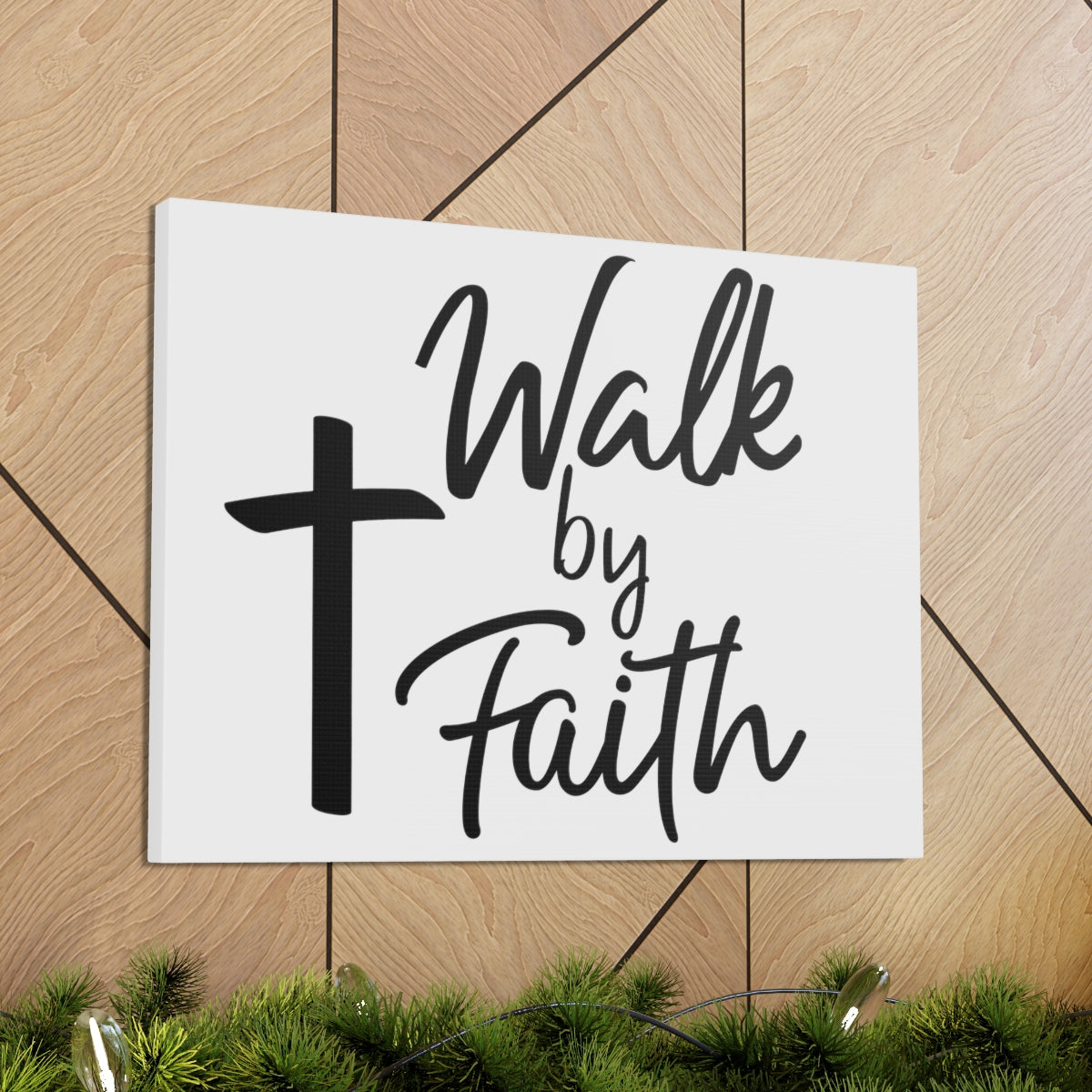Scripture Walls Walk By Faith 2 Corinthians 5:7 Plain Christian Wall Art Print Ready to Hang Unframed-Express Your Love Gifts