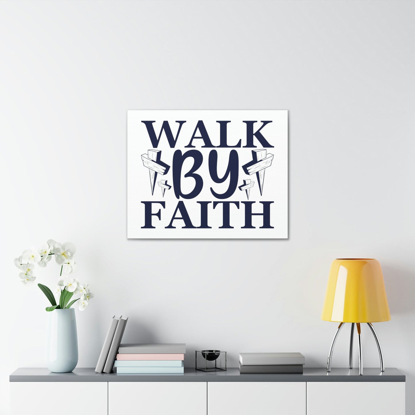 Scripture Walls Walk By Faith 2 Corinthians 5:7 Christian Wall Art Print Ready to Hang Unframed-Express Your Love Gifts