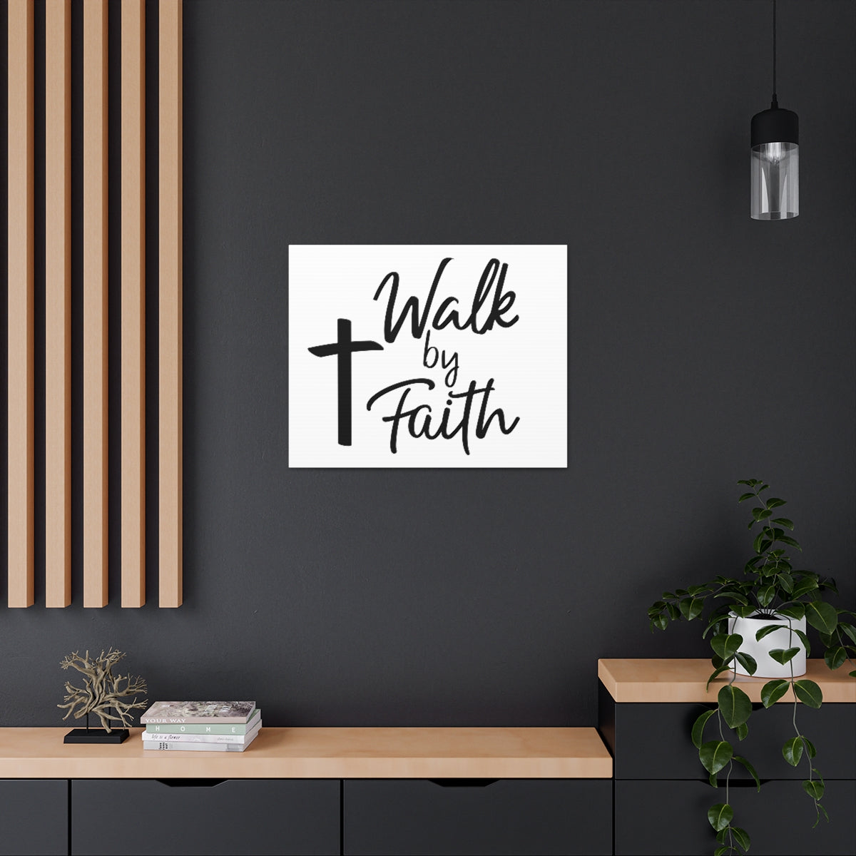 Scripture Walls Walk By Faith 2 Corinthians 5:7 Plain Christian Wall Art Print Ready to Hang Unframed-Express Your Love Gifts