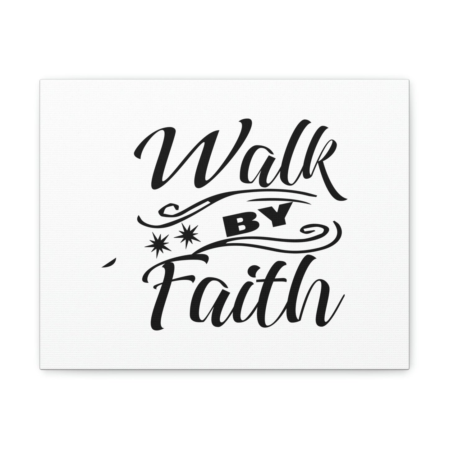 Walk By Faith 2 Corinthians 5:7 Two Star Christian Wall Art Bible Verse Print Ready to Hang Unframed-Express Your Love Gifts