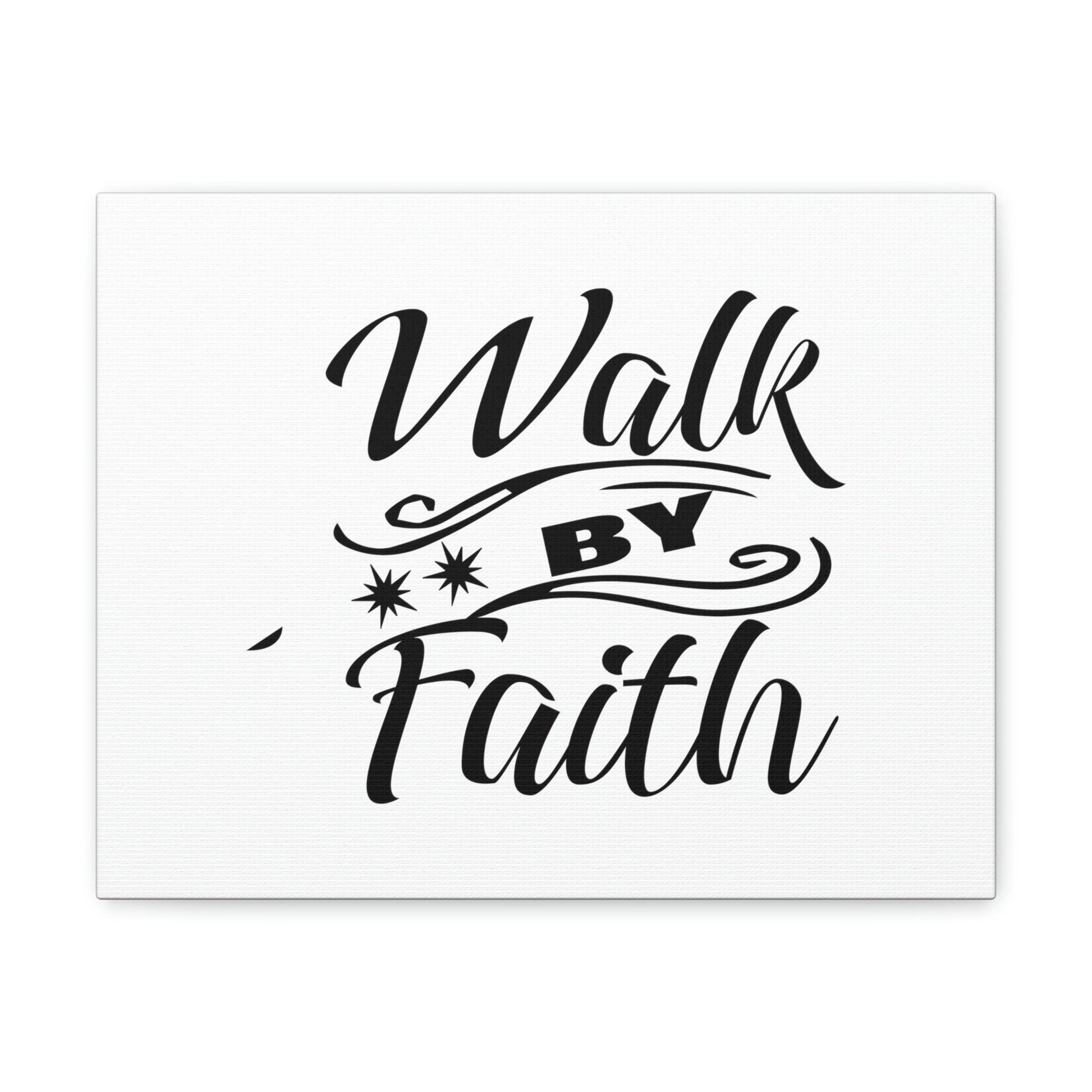 Walk By Faith 2 Corinthians 5:7 Two Star Christian Wall Art Bible Verse Print Ready to Hang Unframed-Express Your Love Gifts