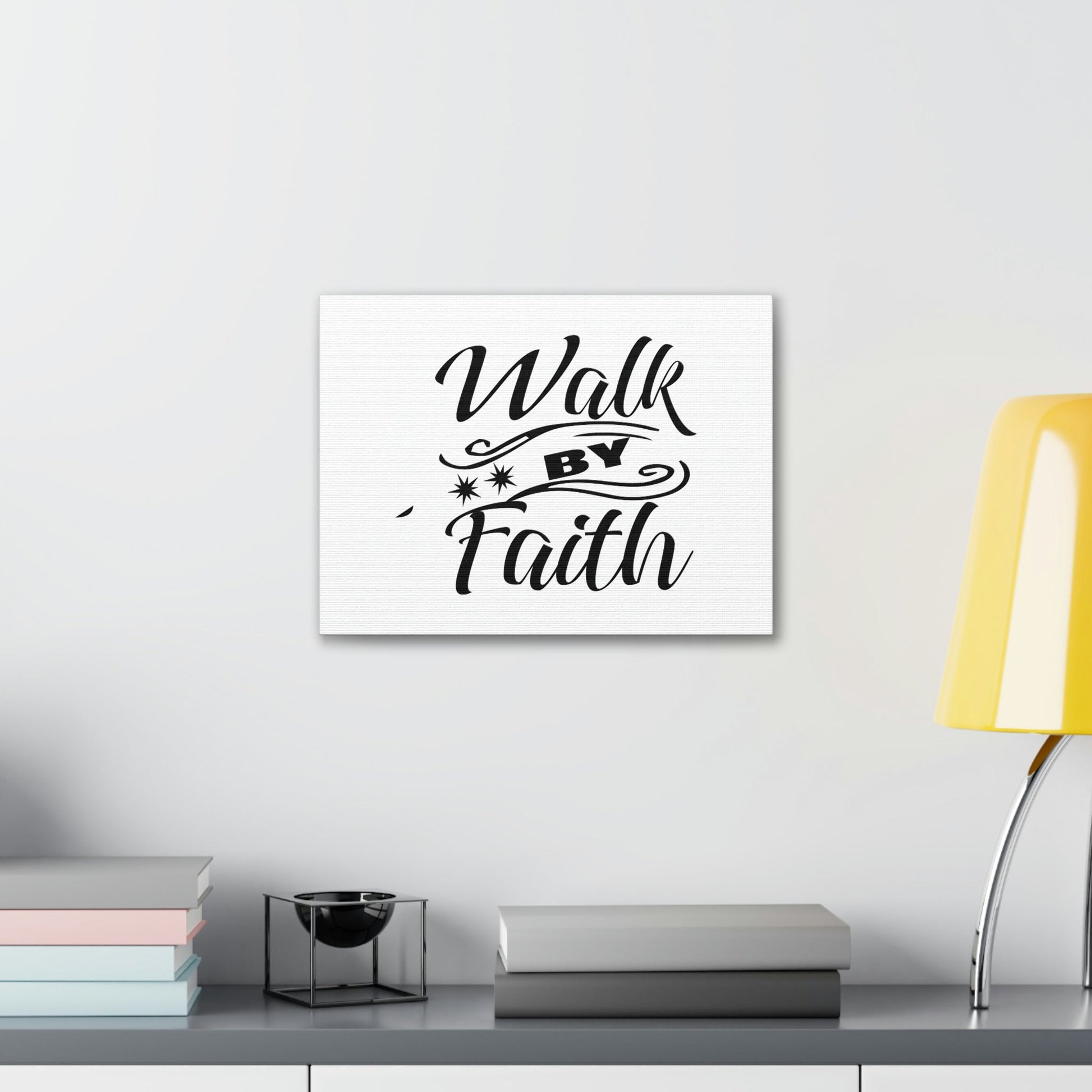 Walk By Faith 2 Corinthians 5:7 Two Star Christian Wall Art Bible Verse Print Ready to Hang Unframed-Express Your Love Gifts