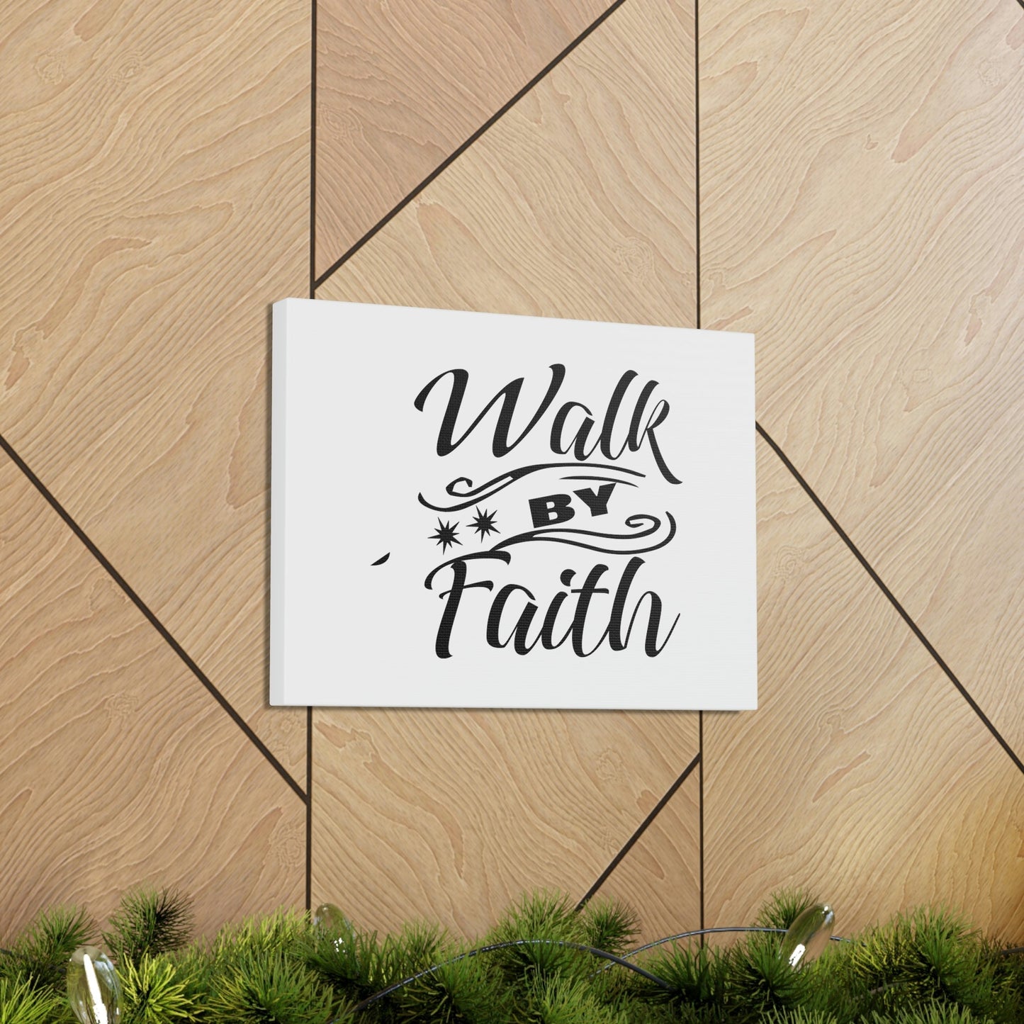 Walk By Faith 2 Corinthians 5:7 Two Star Christian Wall Art Bible Verse Print Ready to Hang Unframed-Express Your Love Gifts