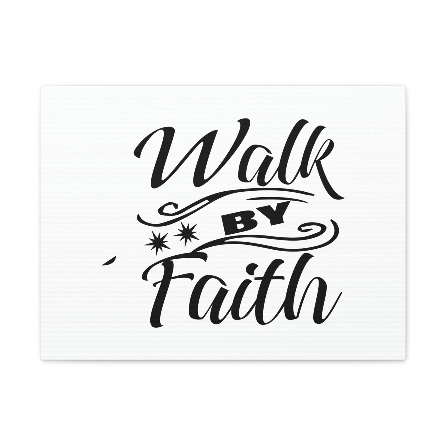 Walk By Faith 2 Corinthians 5:7 Two Star Christian Wall Art Bible Verse Print Ready to Hang Unframed-Express Your Love Gifts