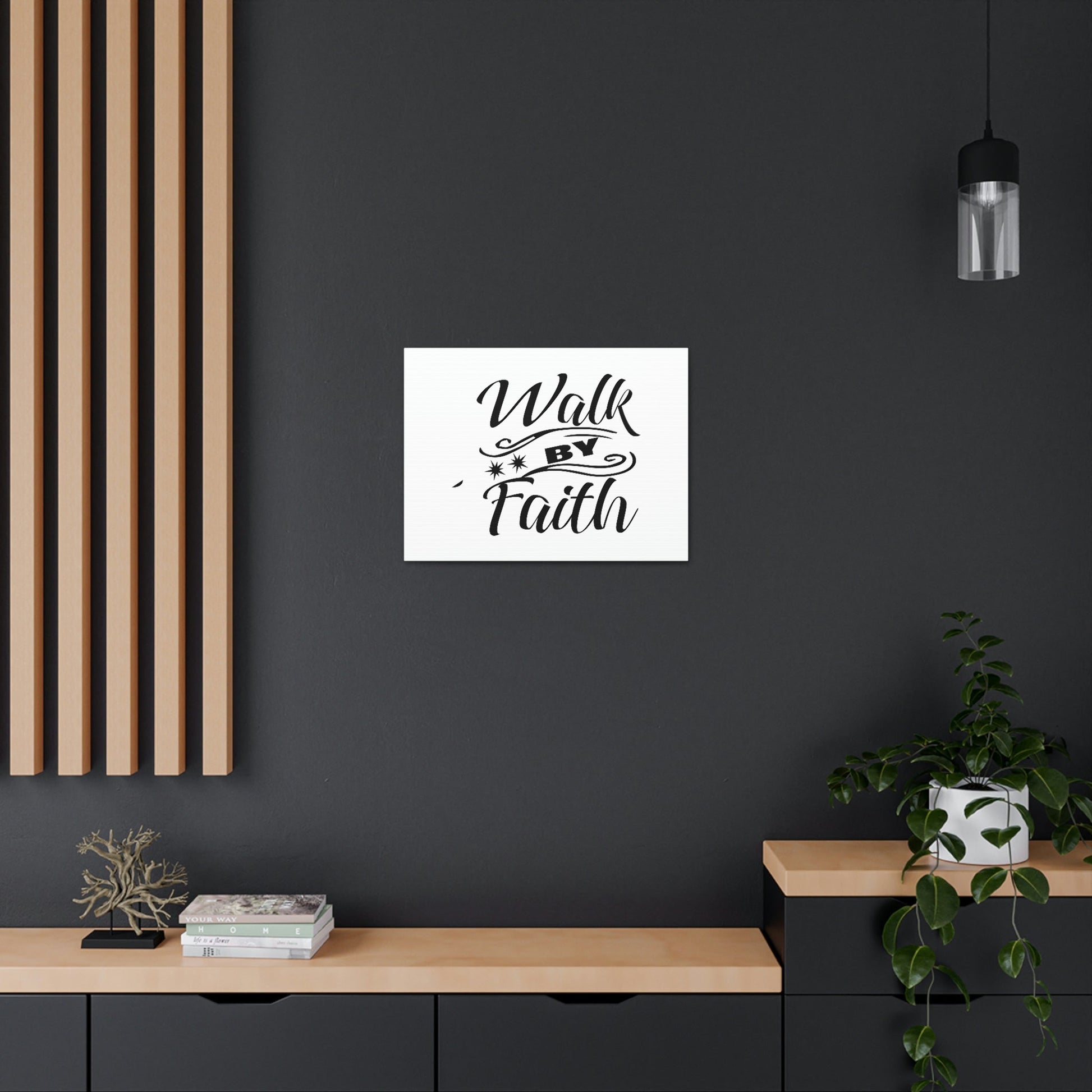 Walk By Faith 2 Corinthians 5:7 Two Star Christian Wall Art Bible Verse Print Ready to Hang Unframed-Express Your Love Gifts