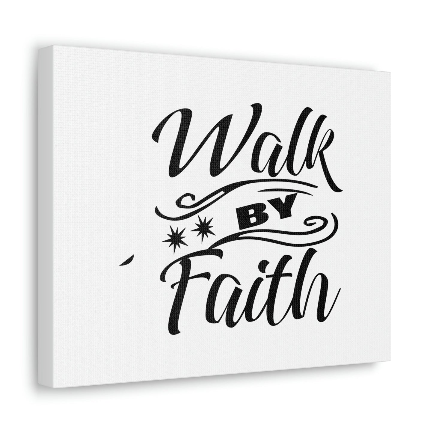 Walk By Faith 2 Corinthians 5:7 Two Star Christian Wall Art Bible Verse Print Ready to Hang Unframed-Express Your Love Gifts