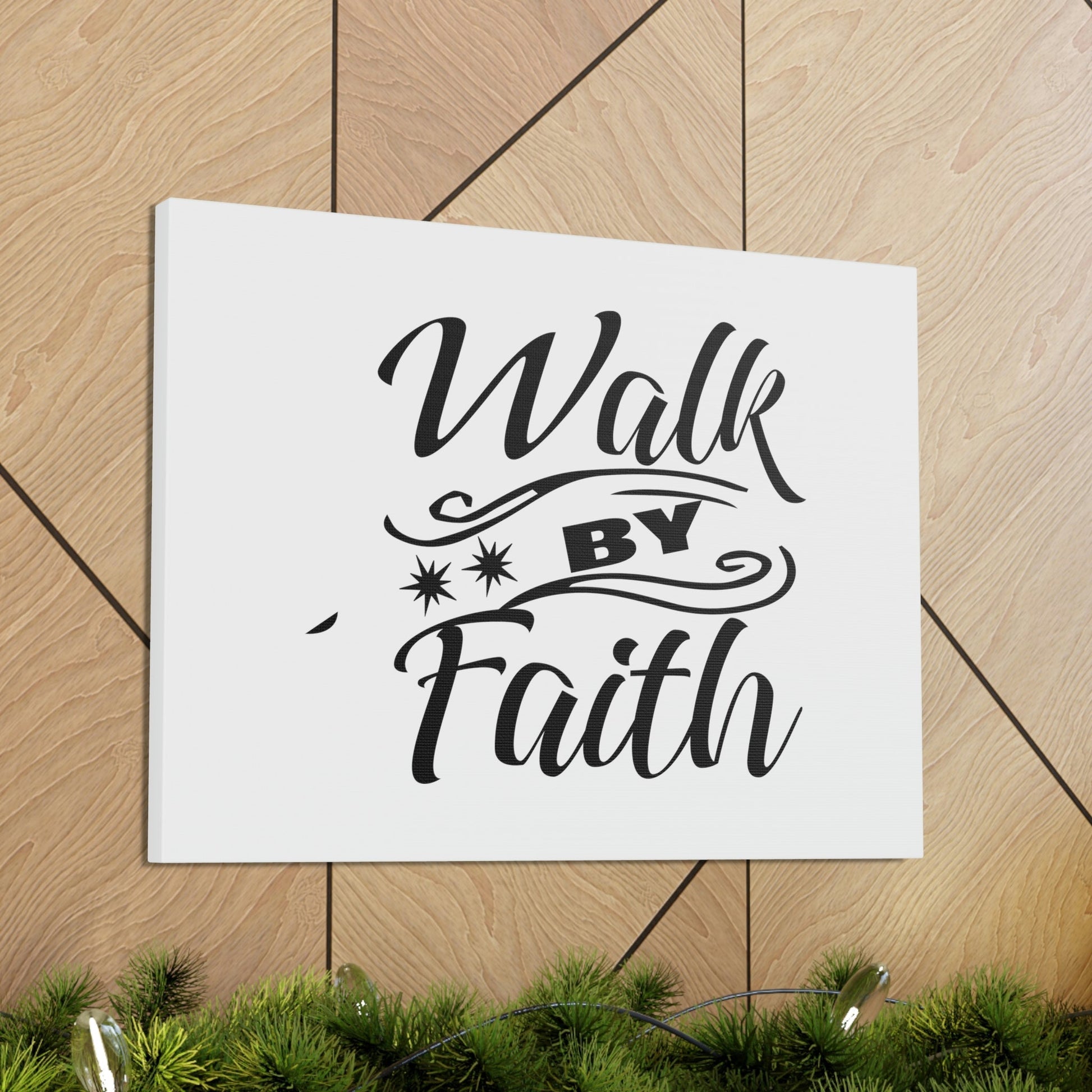 Walk By Faith 2 Corinthians 5:7 Two Star Christian Wall Art Bible Verse Print Ready to Hang Unframed-Express Your Love Gifts