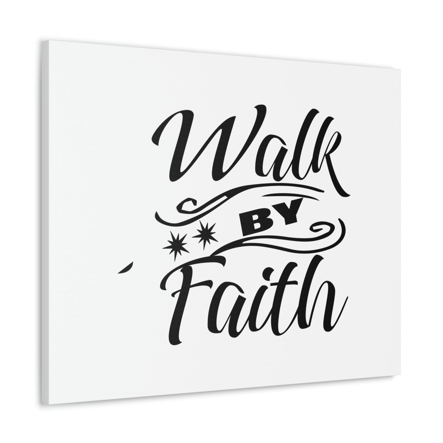 Walk By Faith 2 Corinthians 5:7 Two Star Christian Wall Art Bible Verse Print Ready to Hang Unframed-Express Your Love Gifts