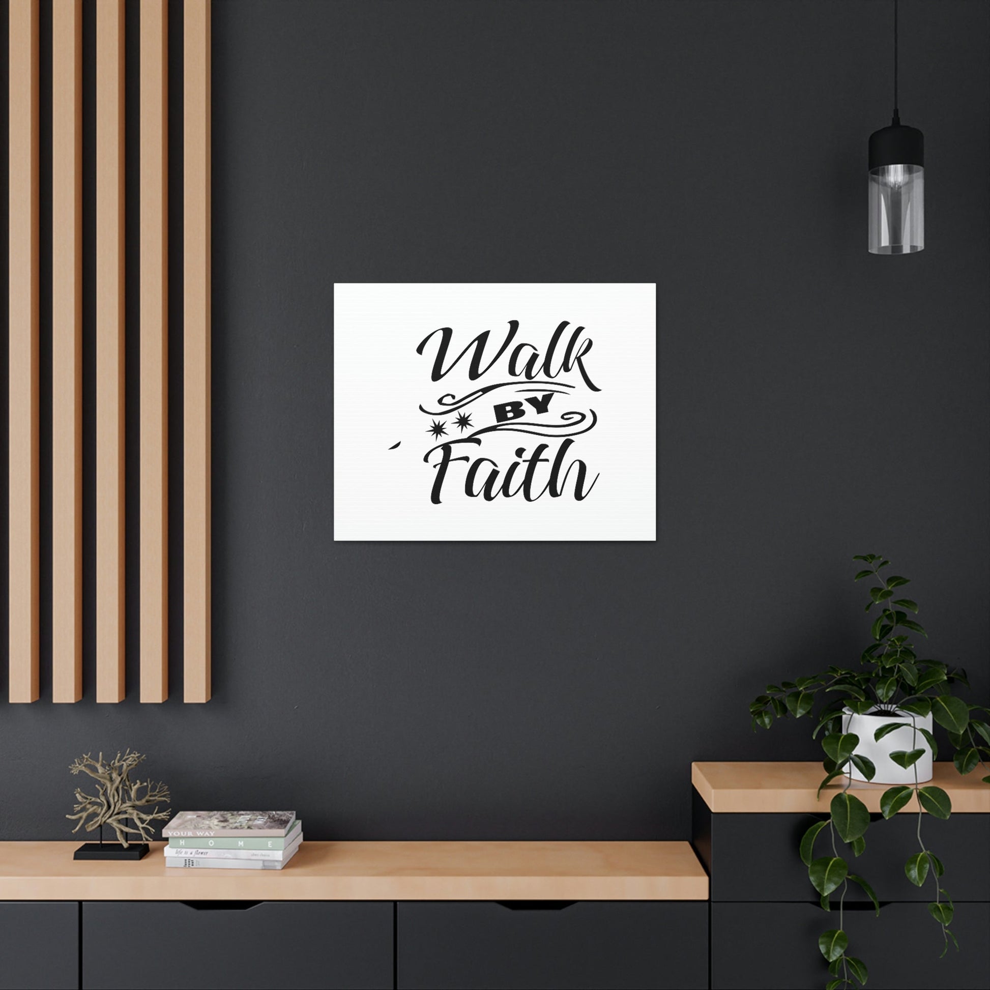 Walk By Faith 2 Corinthians 5:7 Two Star Christian Wall Art Bible Verse Print Ready to Hang Unframed-Express Your Love Gifts