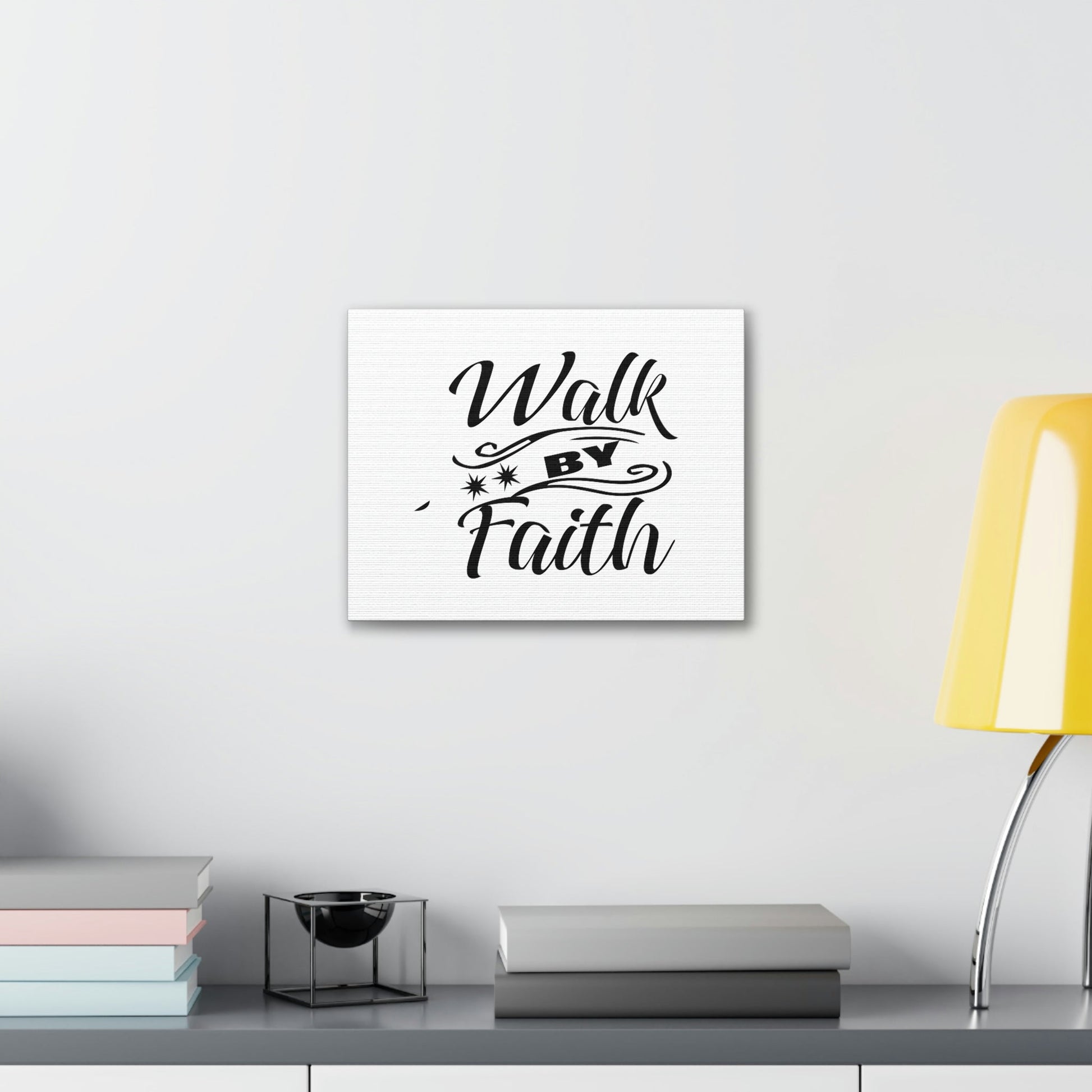 Walk By Faith 2 Corinthians 5:7 Two Star Christian Wall Art Bible Verse Print Ready to Hang Unframed-Express Your Love Gifts