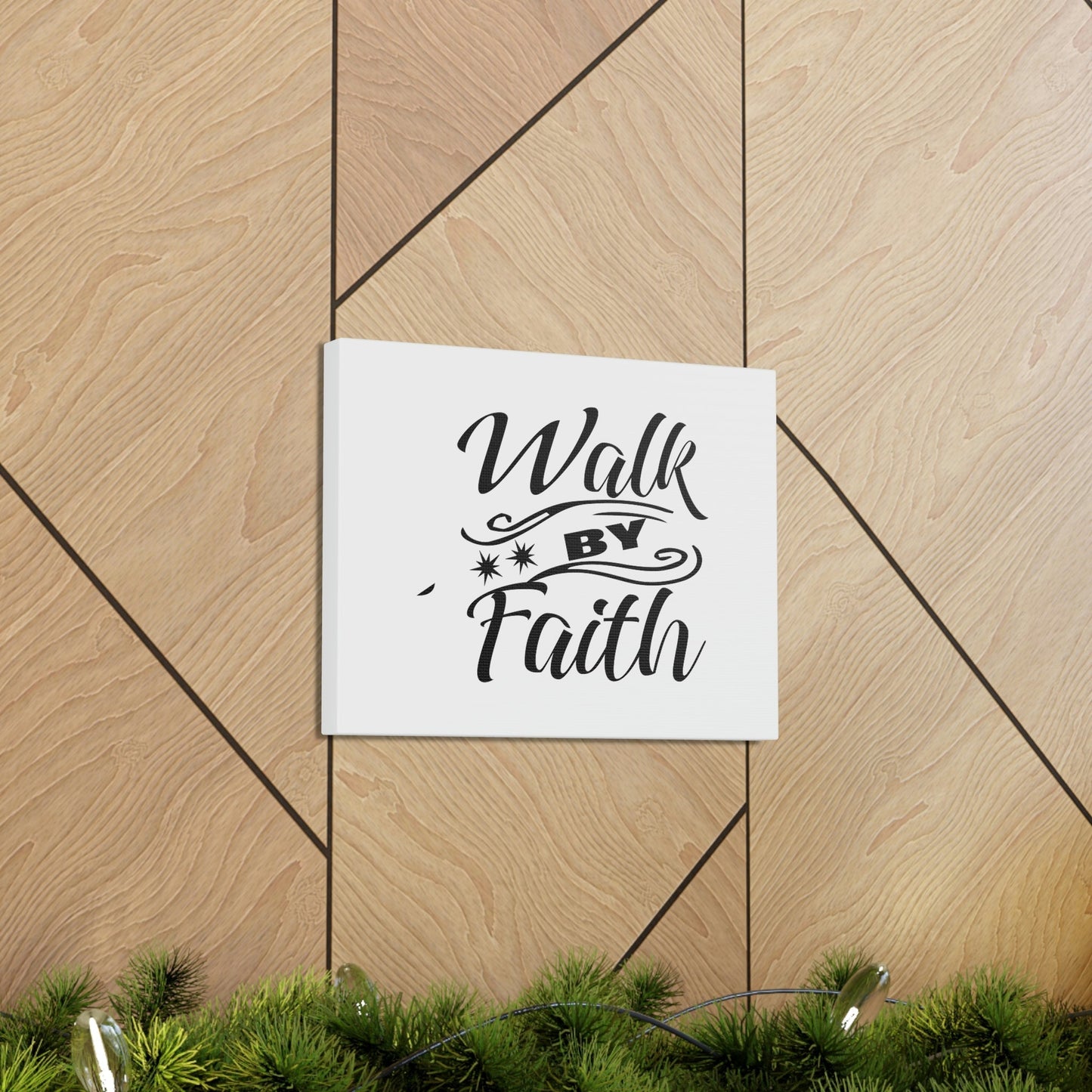 Walk By Faith 2 Corinthians 5:7 Two Star Christian Wall Art Bible Verse Print Ready to Hang Unframed-Express Your Love Gifts